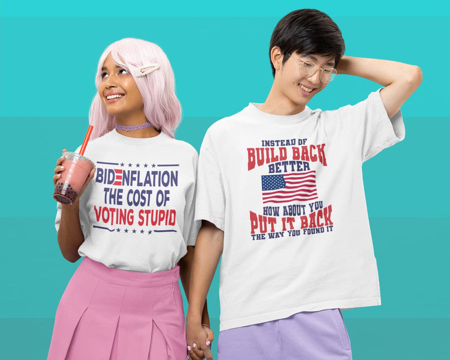 Unisex T-Shirts featuring anti Biden sentiments