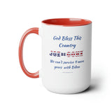 God Bless This Country Anti Biden Coffee Mugs, 15oz - JoeBeGone
