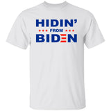Hidin' From Biden Short Sleeve Anti-Biden T-Shirt - JoeBeGone