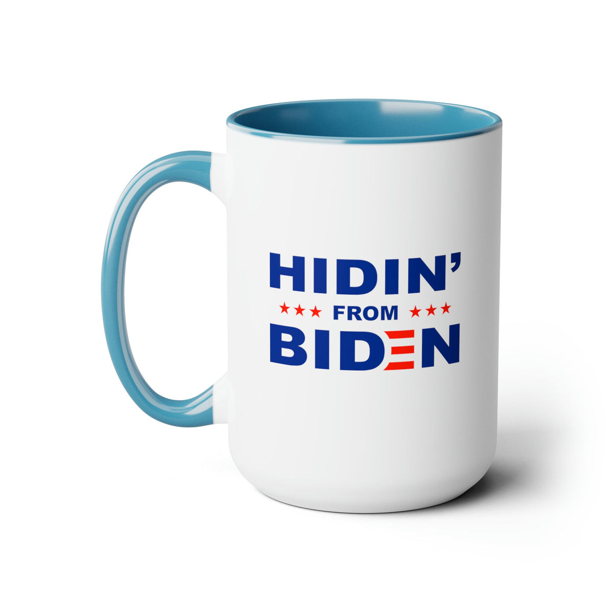Hidin' From Biden two color Coffee Mugs, 15oz - JoeBeGone